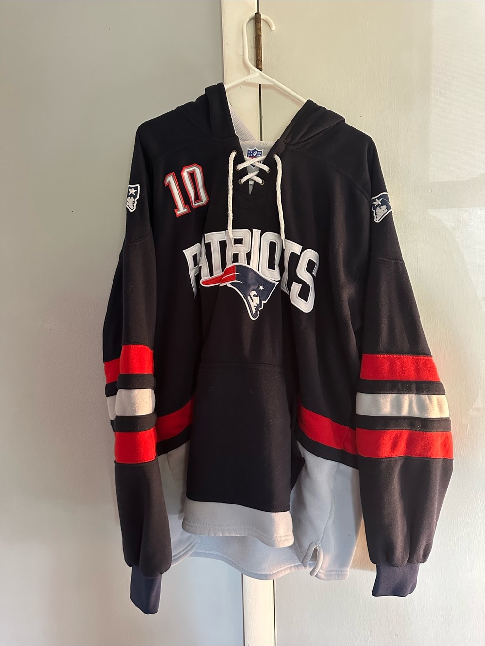 Mac Jones New England Patriots Hockey Style Jersey Hoodie